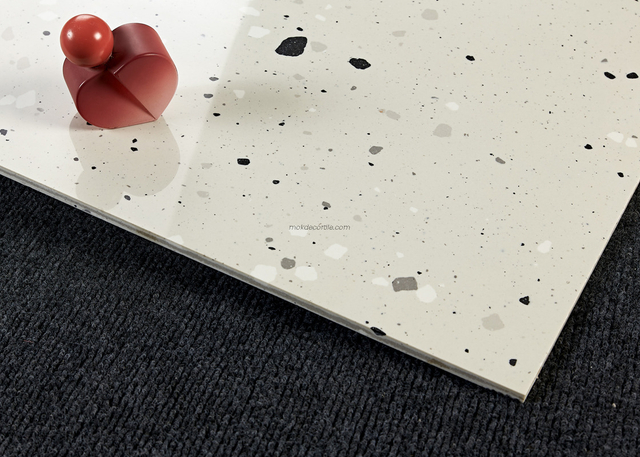 Double Loaded Polished Terrazzo Look Floor Tile AA07T