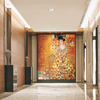 Lady in Gold & Ice Jade Mosaic Tribute to Adele Bloch-Bauer