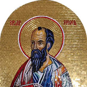 Handmade Gold Foil Mosaic Portrait Artwork