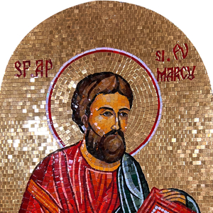 Handmade Gold Foil & Ice Jade Mosaic Portrait Artwork