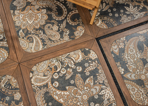 Wood Looking & Classic Pattern Porcelain Tile 48235C