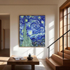 Starry Night Van Gogh: Hand Cut Mosaic Artwork