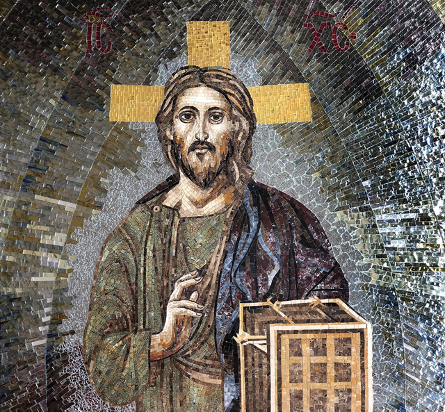 Jesus Christ Glass Mosaic Art Mural For Wall Decor