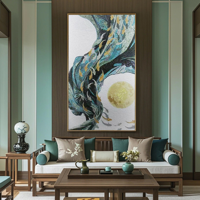 Fluid Waves Series – Abstract Mosaic Wall Art