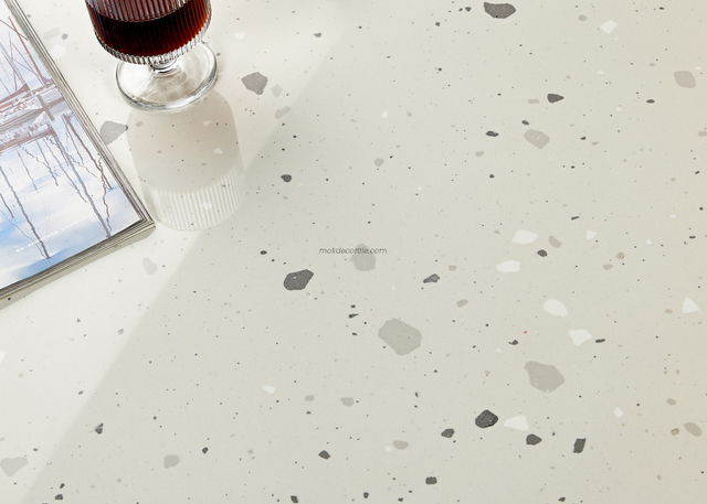 Double Loaded Polished Terrazzo Look Floor Tile AA03T