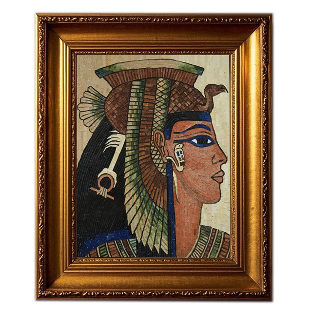 Handcrafted Portrait Artwork with Nature Mosaic