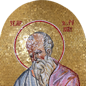 Handmade Gold Foil & Ice Jade Mosaic Portrait Artwork