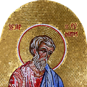 Gold Mosaic Portrait Artwork