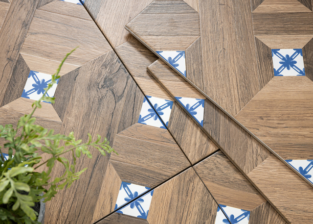 Wood Texture & Classic Pattern Ceramic Tile 48233C